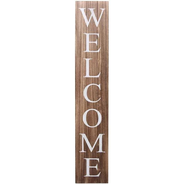 ALBEN Welcome Sign for Front Door Porch – 5 Feet Tall, Vertical Wooden Outdoor and Indoor Welco... | Walmart (US)