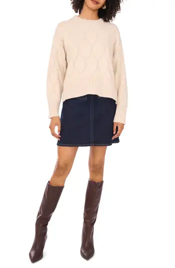 Vince Camuto Long Sleeve Sweater in Sugar Oak at Nordstrom Rack, Size X-Small | Nordstrom Rack