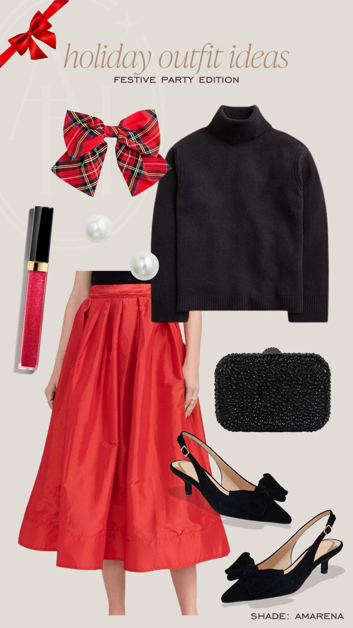 Holiday outfit idea. This midi skirt and bow heels are great for a holiday event look. 

#LTKHoliday #LTKStyleTip #LTKSeasonal