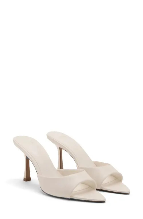 MANGO Pointed Toe Slide Sandal in Ecru at Nordstrom, Size 9.5Us | Nordstrom