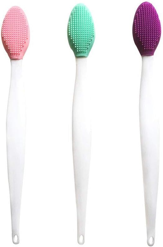 Lip Brush Tool,Double-Sided Silicone Exfoliating Lip Brush (3PCS) | Amazon (US)