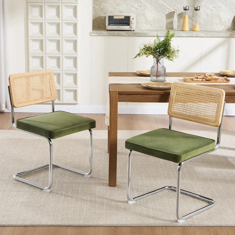 This 2-piece side chair set brings a mid-century modern look to your dining arrangement. It's cra... | Wayfair North America
