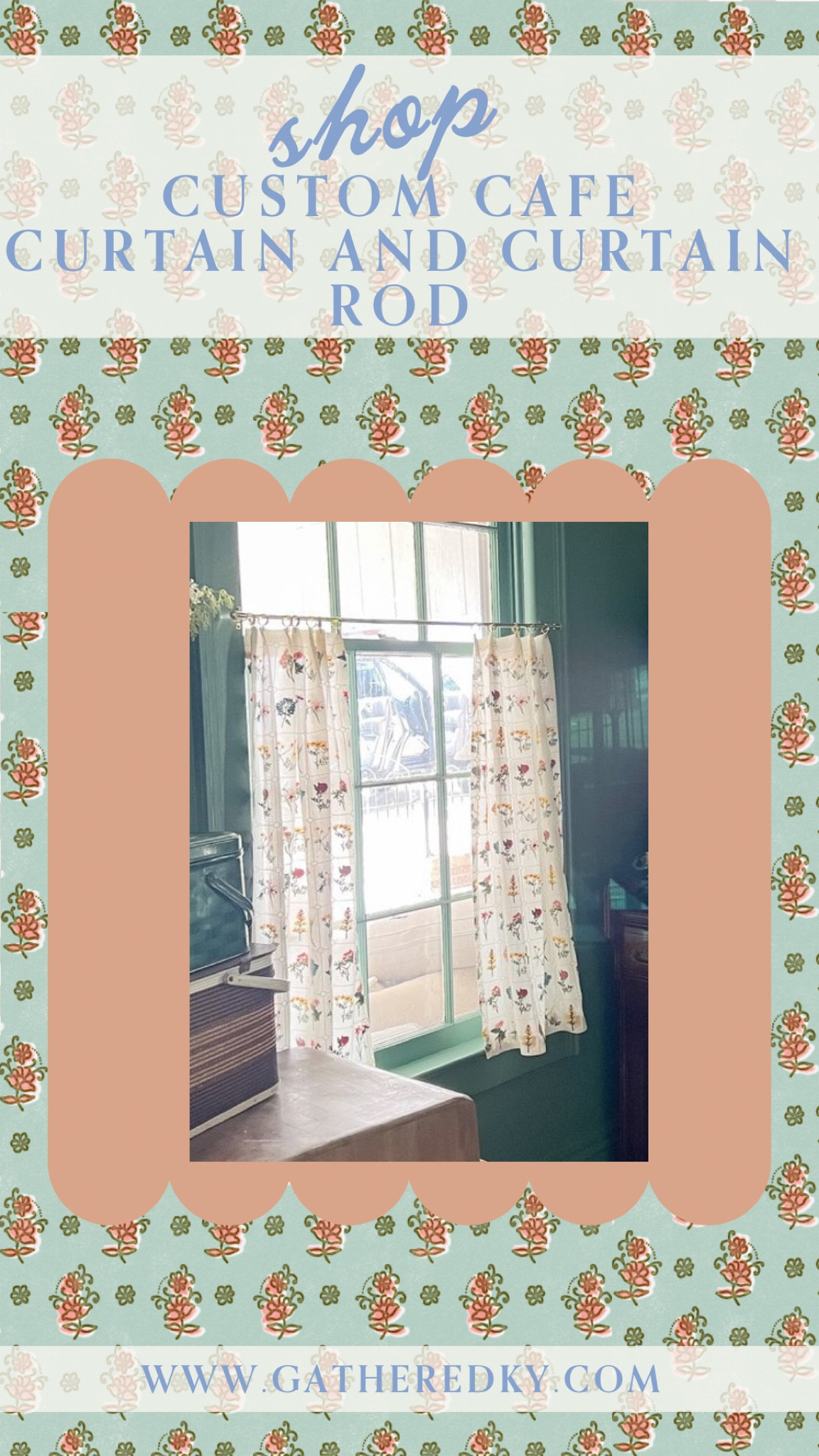 Custom Cafe Curtain + Curtain Rod 

DIY Curtain, Cafe Curtain, Home Decor 

#LTKhome