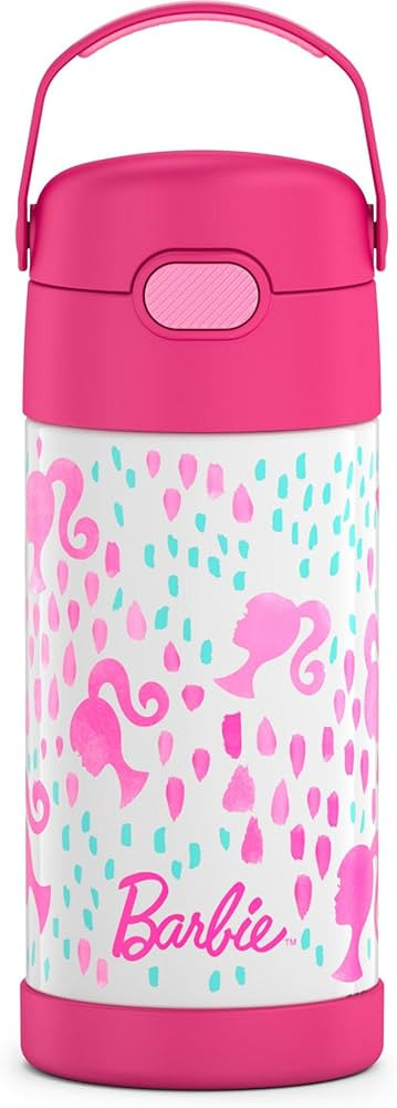 THERMOS FUNTAINER 12 Ounce Stainless Steel Vacuum Insulated Kids Straw Bottle, Barbie | Amazon (US)