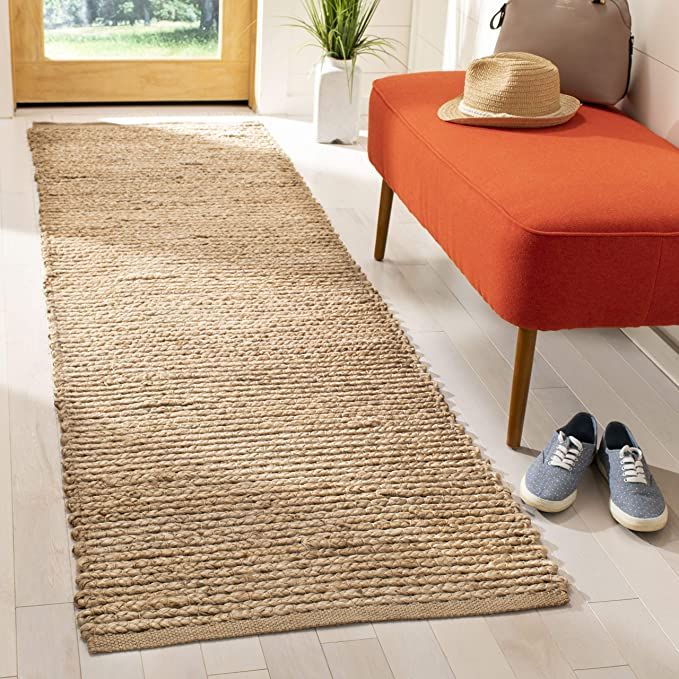 SAFAVIEH Cape Cod Collection 2'3" x 4' Natural CAP355A Handmade Braided Jute Accent Rug | Amazon (US)