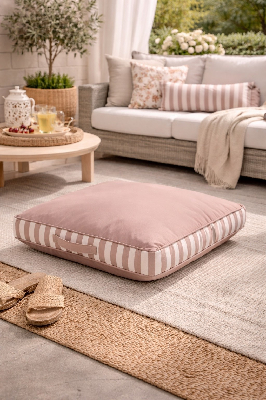 This @Kirkland's outdoor floor pillow!! So cute and perfect for lounging outside! 

#LTKHome #LTKSeasonal