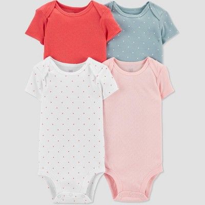 Baby Girls' 4pk Basics Bodysuit - Just One You® made by carter's Pink | Target