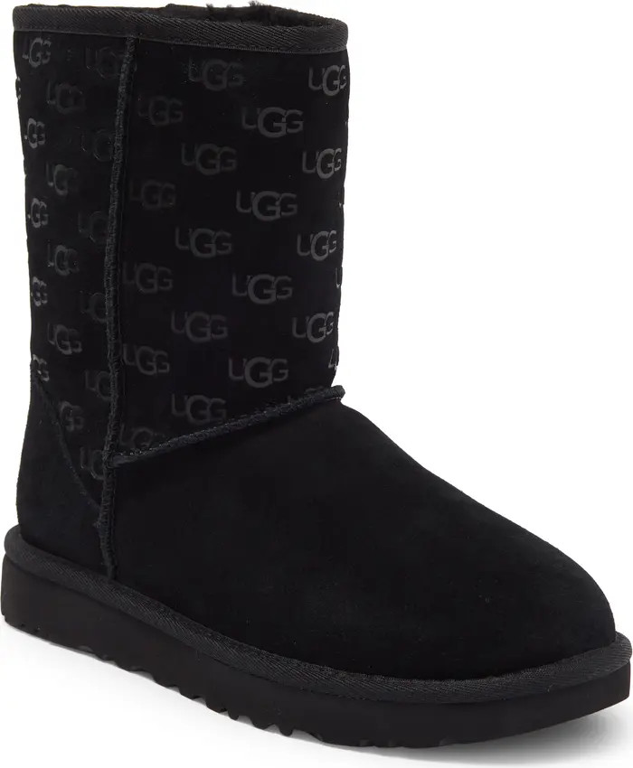 UGG® Classic Short Embossed Logo Bootie (Women) | Nordstromrack | Nordstrom Rack