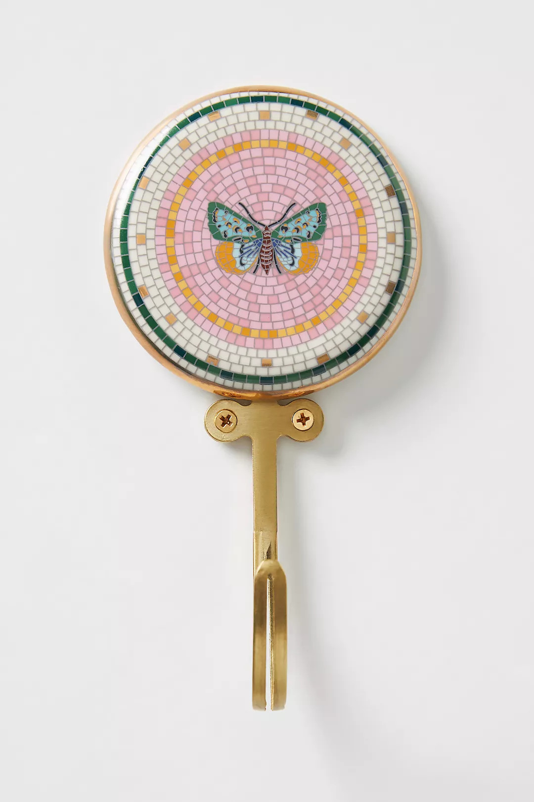 Bistro Tile Stoneware 24k Gold Garden Accent Hook | Anthropologie (US)