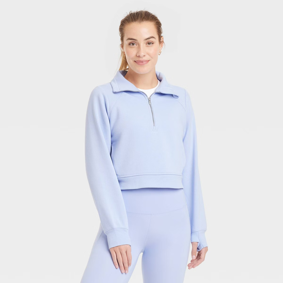 Women's Fleece Half Zip Pullover Sweatshirt - All In Motion™ | Target