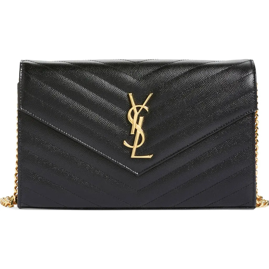 Cassandre Matelassé Leather Wallet on a Chain | Nordstrom