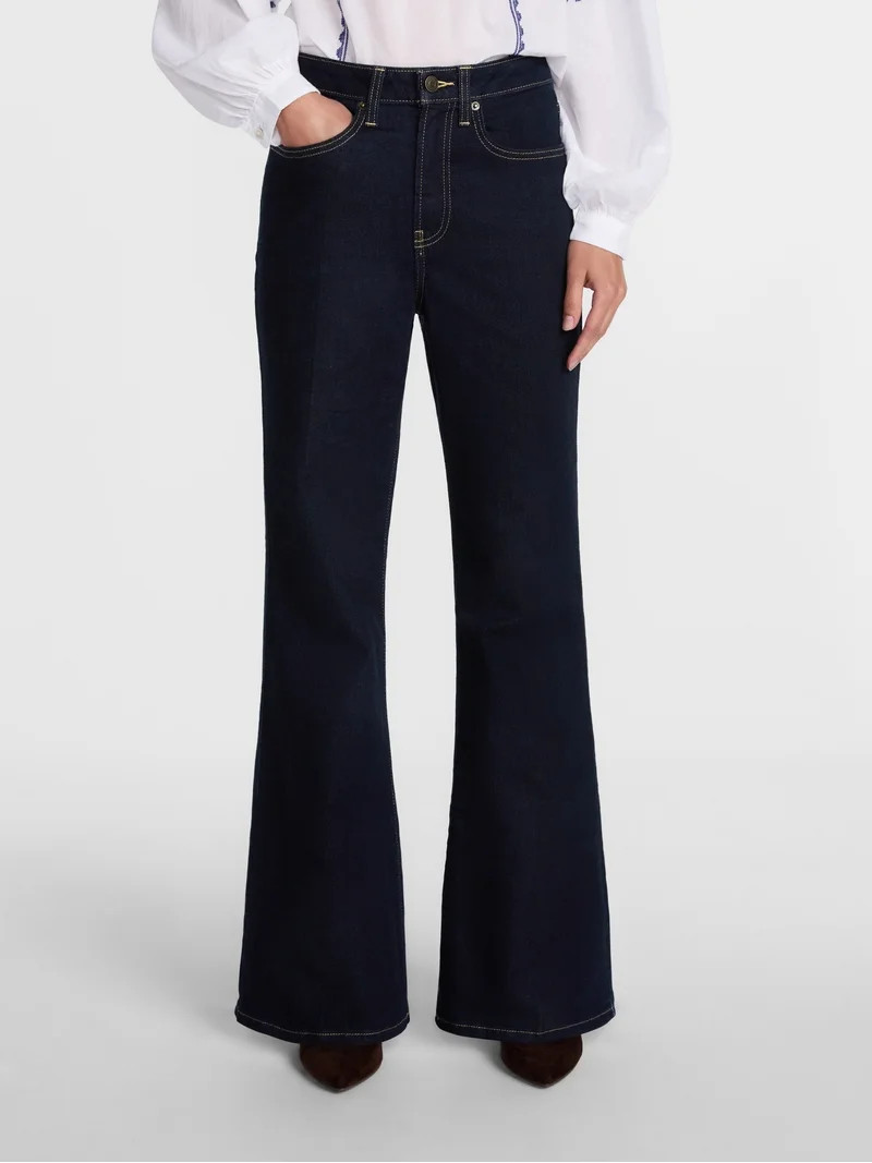 Scenario Women's High Rise Flare Denim Jeans, Sizes 0-20 | Walmart (US)