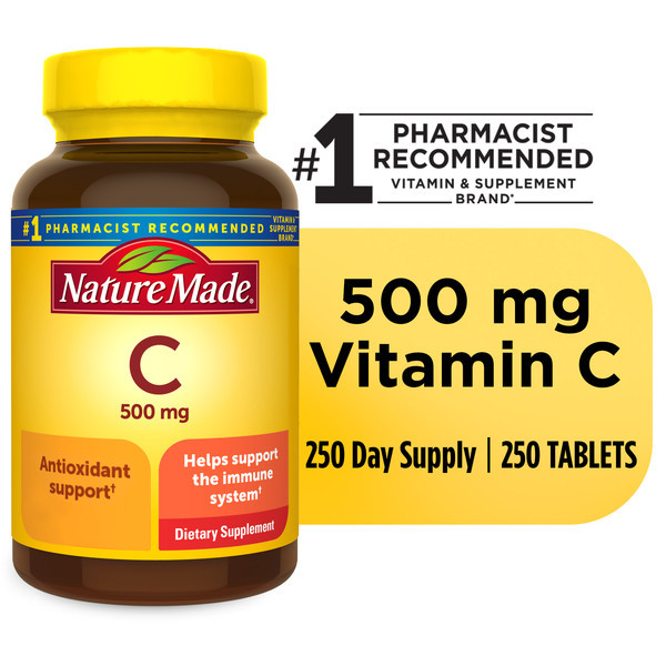 Nature Made Vitamin C 500 mg Tablets - 250 ct | Instacart