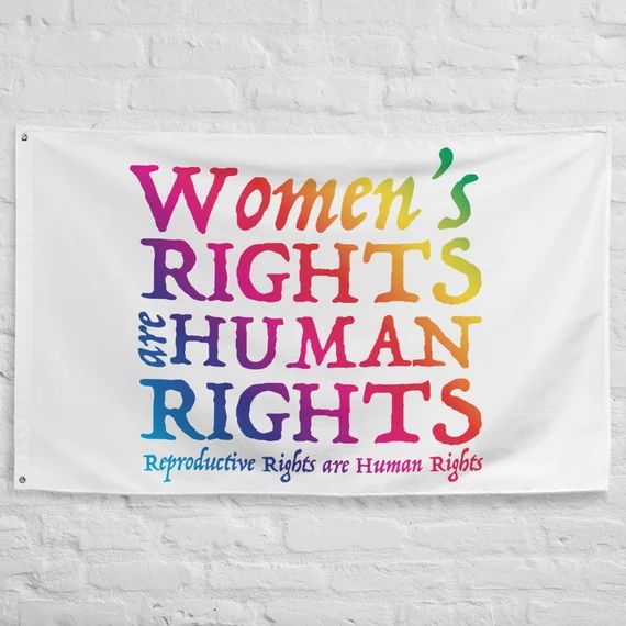 Women's Rights Are Human Rights Flag Pro Choice Abortion - Etsy | Etsy (US)