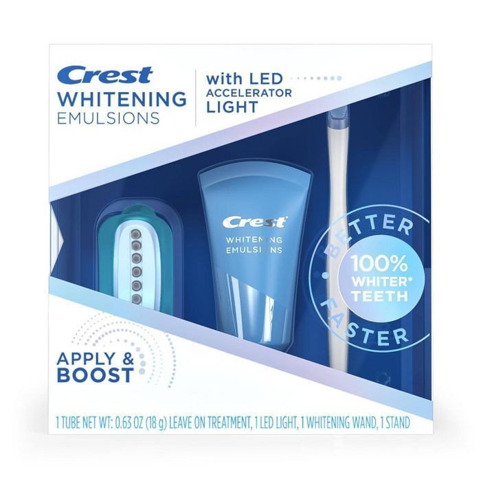 Crest Whitening Emulsions Leave-on Teeth Whitening Treatment with LED Accelerator Light - 0.63oz | Target