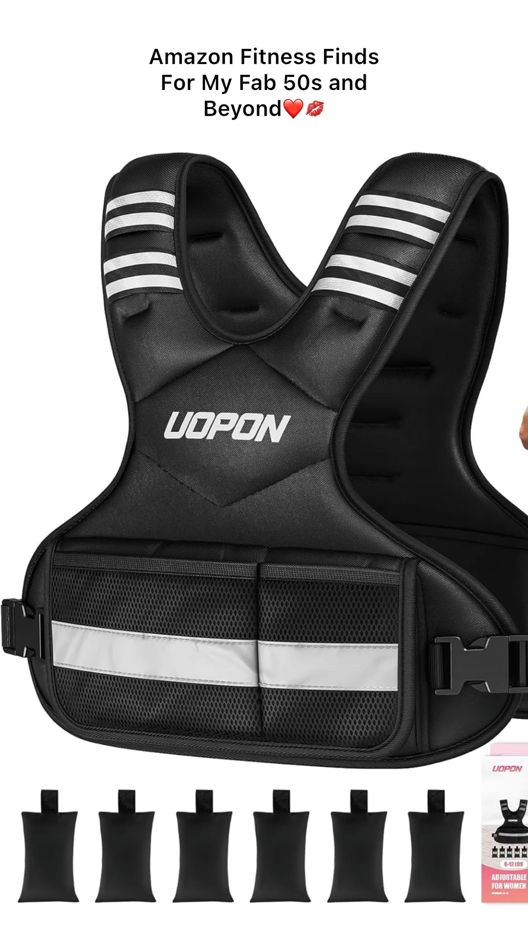 Amazon fitness finds for your fabulous 50s and beyond! ❤️💋 #weightedvest #yogasuit #myFab50sandbeyond

#LTKOver40 #LTKFindsUnder50 #LTKActive