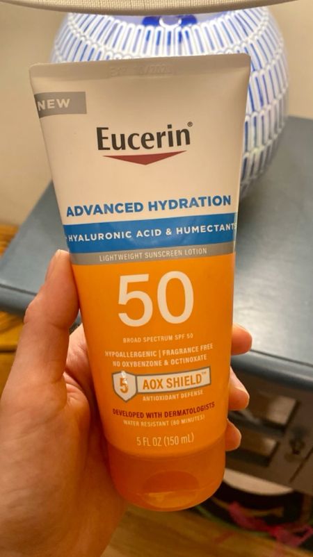 Eucerin Advanced Hydration SPF 50 sunscreen 

#LTKFindsUnder50 #LTKVideo #LTKBeauty