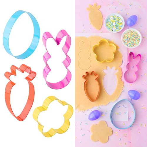 Cookie Cutter Kingdom, Easter Cookie Cutters, 4 packBaking, Cake Decorarting, Mold for Cakes Biscuits and Sandwiches (Easter) | Amazon (US)