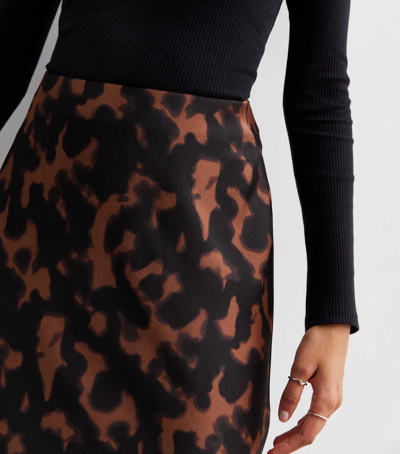 Brown Tortoiseshell Print Satin Bias Cut Midaxi Skirt
						
						Add to Saved Items
						Remov... | New Look (UK)