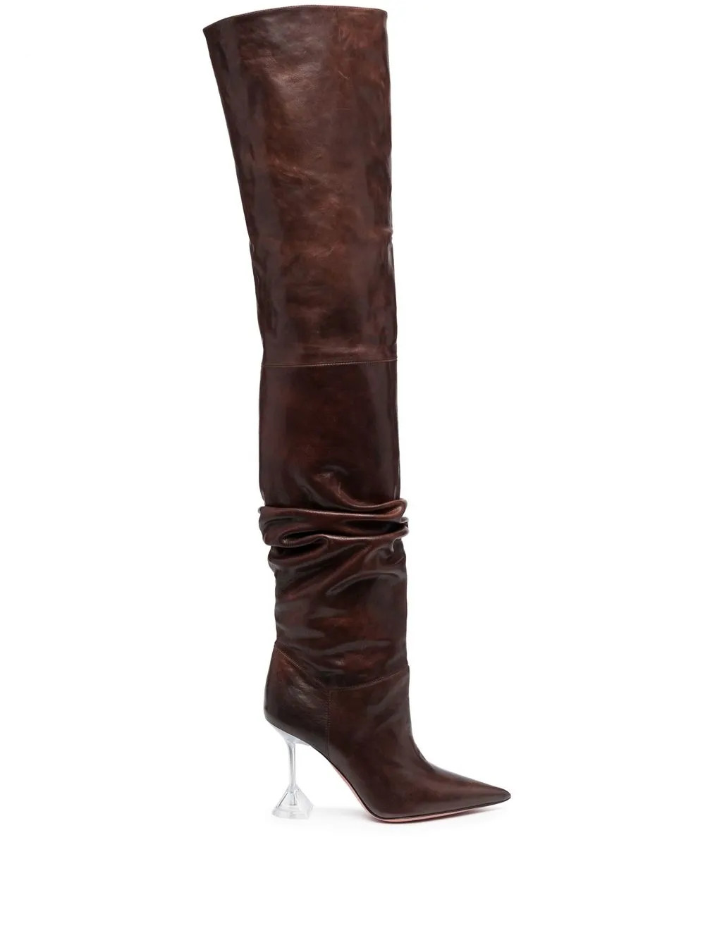 Olivia 95mm leather thigh boots | Farfetch Global
