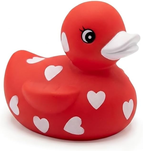 3" Rubber Duck [Squeaky, with Hole] - Baby Safe Bathtub Bathing Toy - Valentines Sweetheart Rubbe... | Amazon (US)