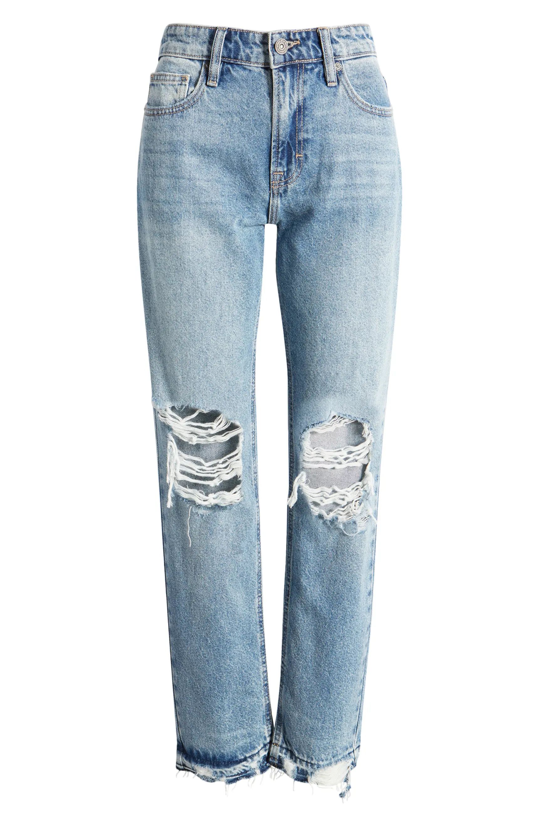 Bailey Ripped High Waist Slim Boyfriend Jeans | Nordstrom