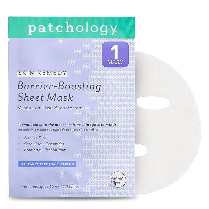 Patchology Skin Remedy Barrier-Boosting Sheet Mask – Single Use Face Mask with Ectoin, Ceramide... | Amazon (US)