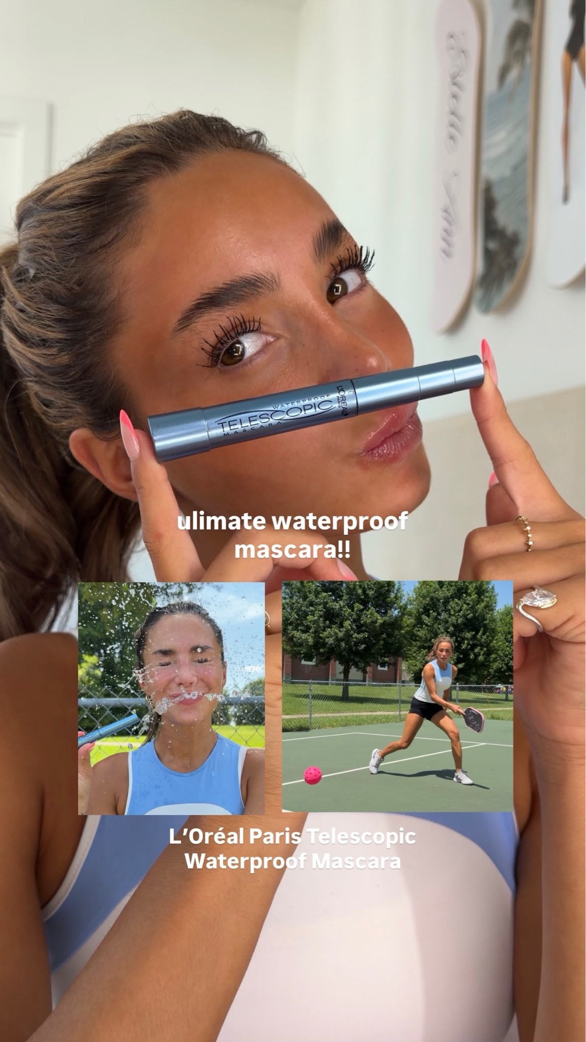 #ad #LorealParisPartner 100° heat & humidity, sweat, pickleball, and a splashproof test later… I’m impressed 🤍🏓

Long, lifted lashes with no smudging or flaking. Pick yours up at @Target! 

#TargetPartner #LorealParisMakeup @lorealparis @targetstyle @shop.lt