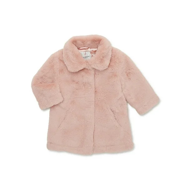 Urban Republic Toddler Girls Faux Fur Coat, Sizes 12M-5T - Walmart.com | Walmart (US)