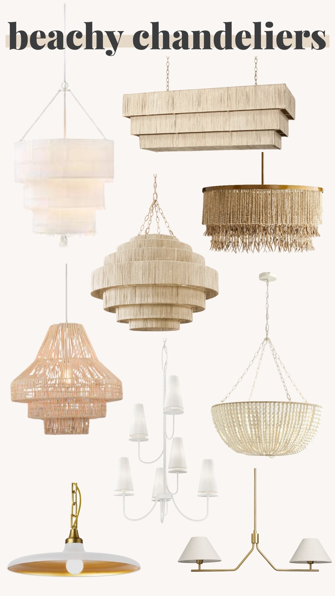 Beachy chandeliers! 
Coastal home, interior design, lighting, beach house 

#LTKU #LTKHome #LTKSeasonal