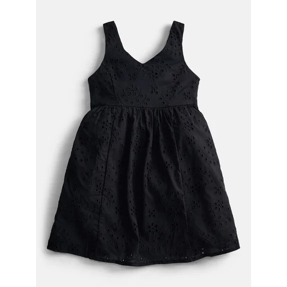 Weekend Academy Girls Sleeveless Eyelet Dress, Sizes 4-18 | Walmart (US)