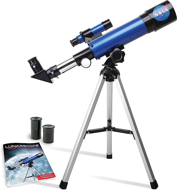 NASA Lunar Telescope for Kids – 90x Magnification, Includes Two Eyepieces, Tabletop Tripod, and... | Amazon (US)
