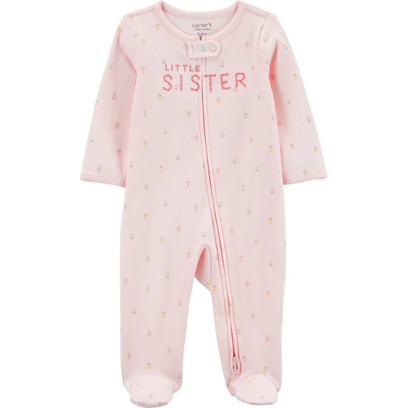 Carter's Child of Mine Baby Girl Sleep 'N Play, One-Piece, Sizes Premie-6/9 Months | Walmart (US)