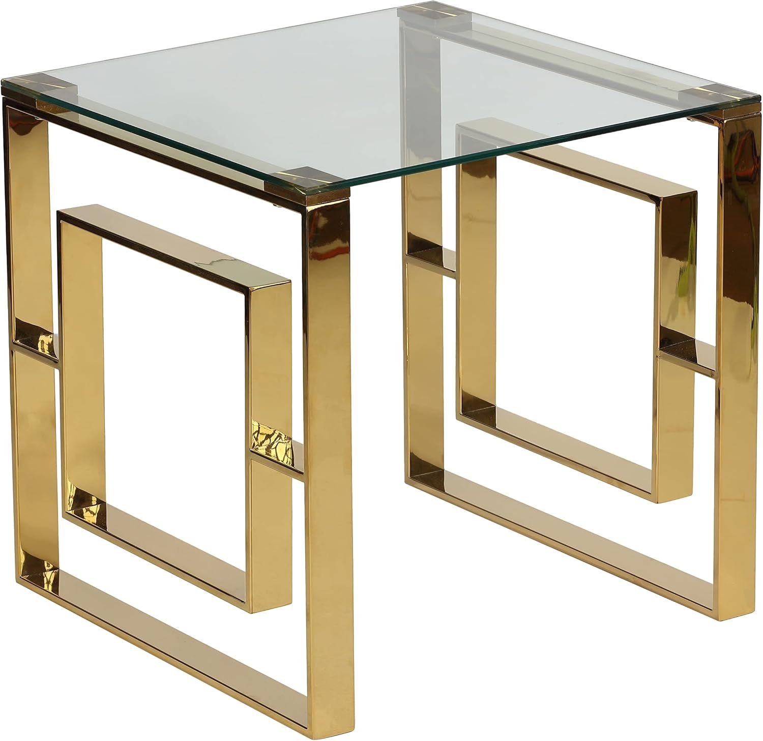 Cortesi Home Laila, End Table 22", Gold | Amazon (US)