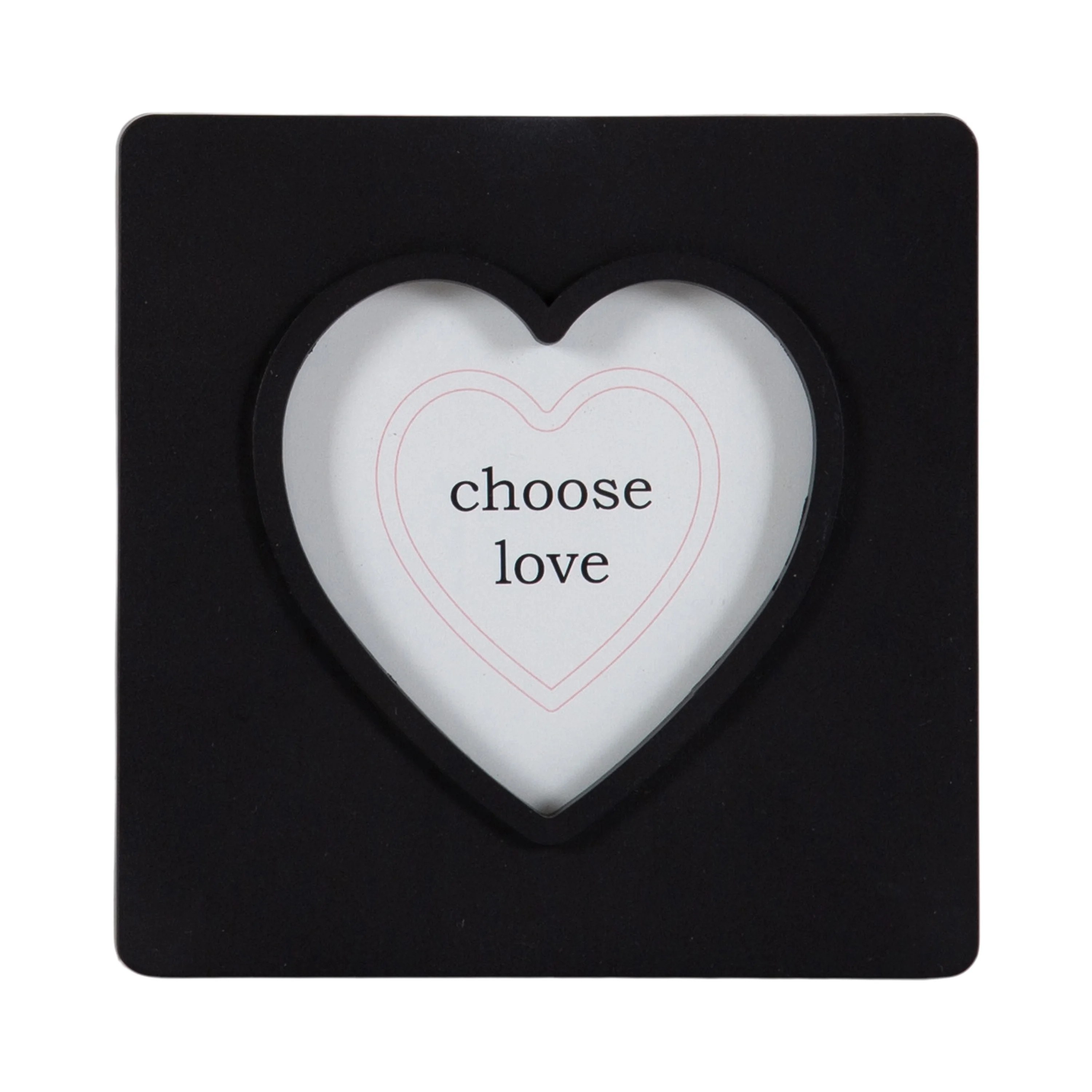 DesignOvation 4x4 Heart Black Decorative Tabletop Picture Frame | Walmart (US)