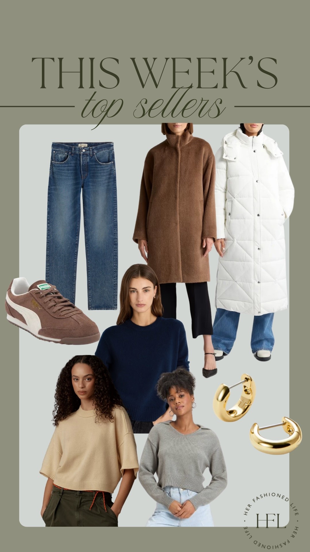 This week’s Top Sellers! #Quince #Target #Madewell #Anthro #AnaLuisa #Jewelry #Sweaters #Winter #Coats #Earrings 