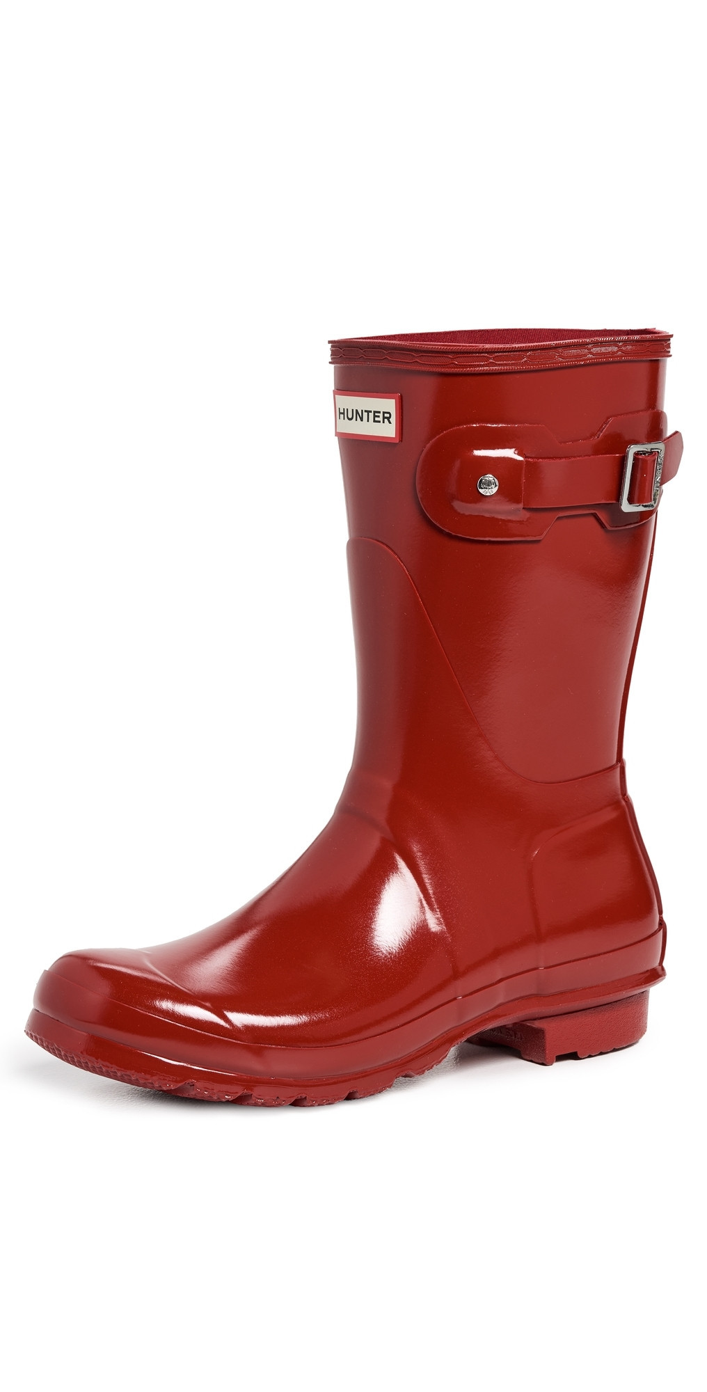 Hunter Boots Original Short Gloss Boots Military Red 7 | Shopbop