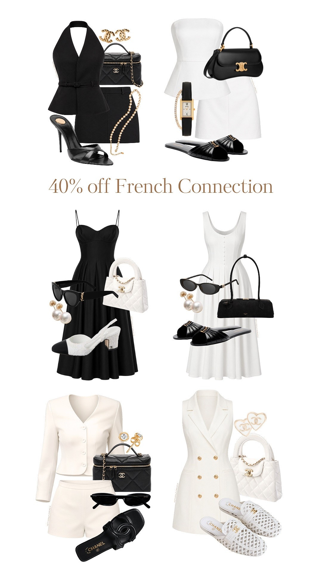 Found a super great sale on French connection today! All of these looks are super classy and Parisian inspired🤩🖤