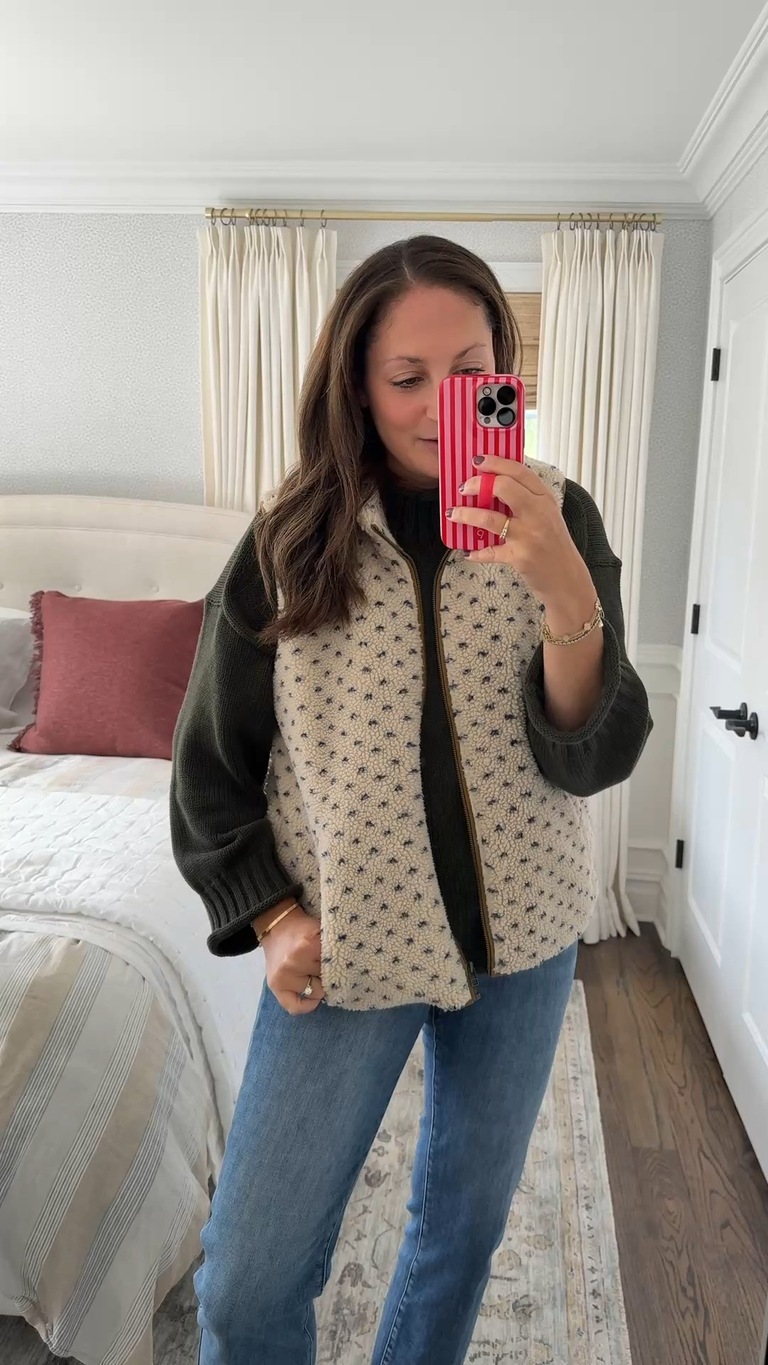One of my favorite fall staples is finally back in stock!! I wore this sherpa vest all last fall and you guys loved it. Just launched again today and is sure to sell out. I’m wearing a medium.

#LTKootd #LTKOver40 #LTKSeasonal