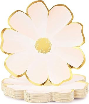 Floral Party Supplies, Flower Plates (10 In, 48-Pack) | Amazon (US)