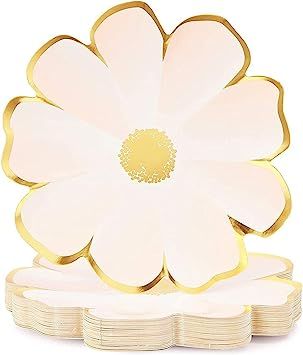 Floral Party Supplies, Flower Plates (10 In, 48-Pack) | Amazon (US)
