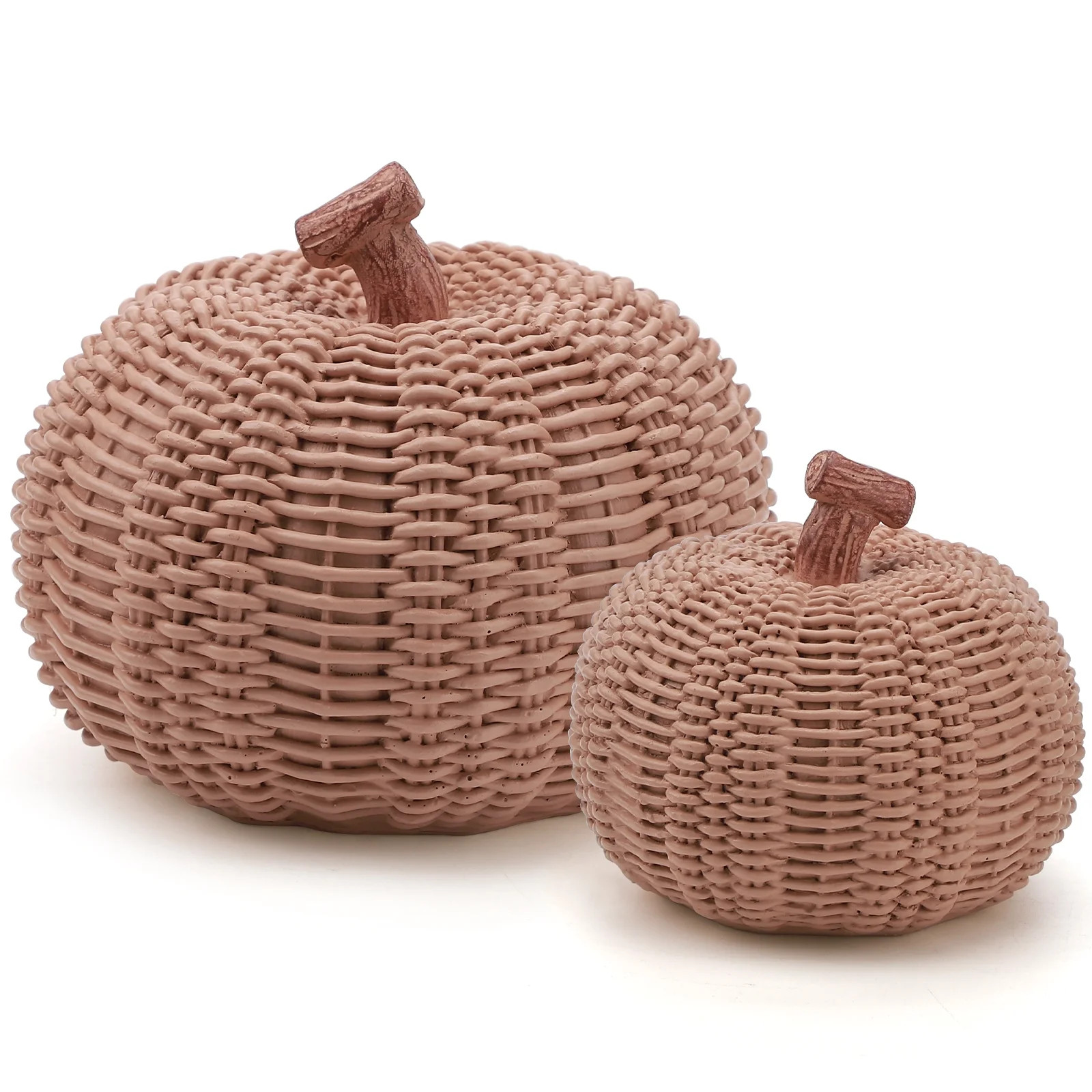 Ayieyill 2pcs Resin Pumpkin Figurines with Woven Texture Fall Decor Autumn Decor Thanksgiving Dec... | Walmart (US)