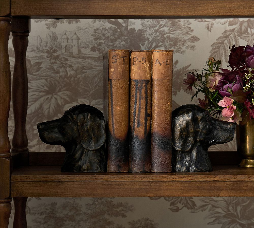Chris Loves Julia Dog Bookends - set of 2 | Pottery Barn (US)