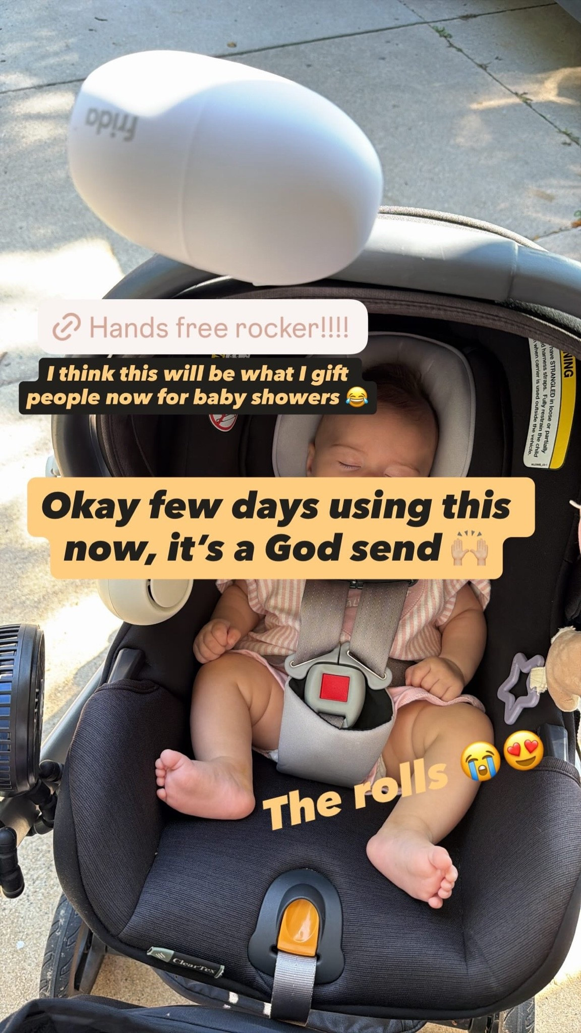 Need to share here because it’s my absolute favorite, this hands free rocker! It’s perfect for shopping or on walks to keep baby asleep, also when you get home and need a second to unpack - keeps them asleep which is so helpful 🙌🏼 #babyfavorites #babyproducts

#LTKmomlife #LTKBaby