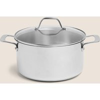M&S Stainless Steel 24cm Medium Stock Pot Silver | Marks & Spencer (UK)