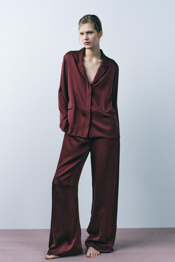 SILK PAJAMA SHIRT | Zara US