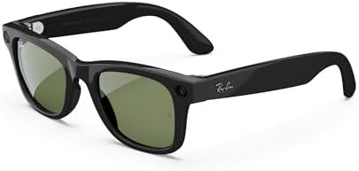 Ray-Ban Meta (Gen 1), Wayfarer, Large Shiny Black | Smart AI Glasses for Men, Women—12 MP Ultra... | Amazon (US)