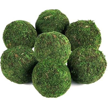 Vumdua Moss Ball, Natural Decorative Green Globes with Handmade, Hanging Balls Vase Bowl Filler for  | Amazon (US)