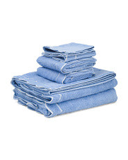 Made In Turkey 6pc Double Scalloped Embroidery Towels Bundle | Bed & Bath | Marshalls | Marshalls