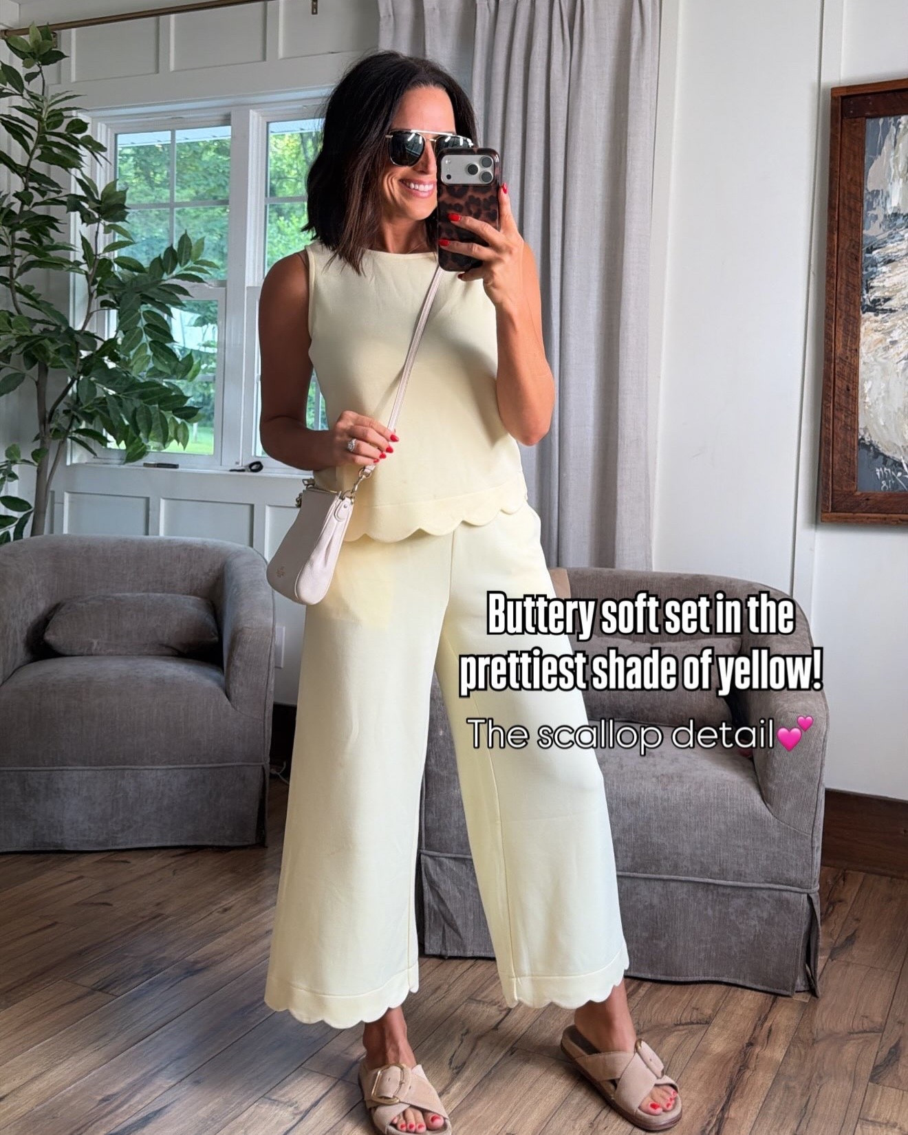 This buttery soft set is even prettier in person! 💛 The scalloped detail makes it look so high-end, and it’s one of those outfits you can throw on and instantly look put together.

Wearing an XS
5’3” for reference

#WalmartFashion #WalmartFinds #MatchingSet #AffordableFashion #SummerStyle #EverydayStyle #WalmartStyle #BudgetFashion #LTKStyle #ScallopDetail
